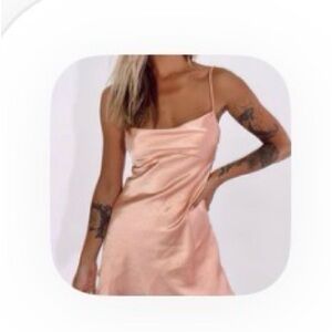 Princess Polly Blush Satin Dress